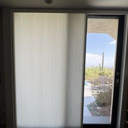 Just one of the shades they did for us: slider opened