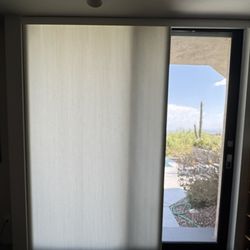 B & D Custom Blinds - Just one of the shades they did for us: slider opened