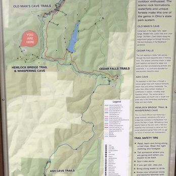 Hocking Hills State Park - Overview of Old Man's Cave / Cedar Falls / Ash Cave / Hemlock Bridge / Whispering Cave Area - Hiking Near Me - Logan, Ohio