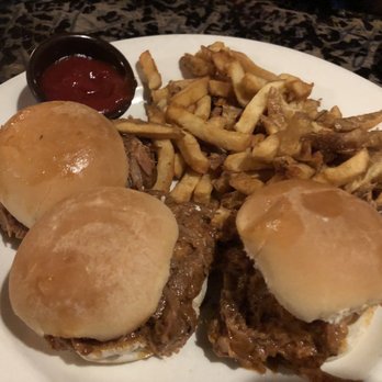 Sneaky Dee's - Pulled pork sliders with fries $11.95 - Tex-Mex Near Me - Toronto, Ontario