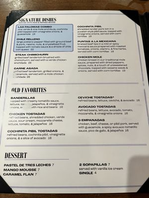 Menu photo 1 Las Palomas Restaurant & Bar Austin, TX