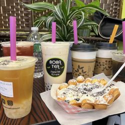 Boba Tea & Snow Ice House - Boba tea; bubble waffle