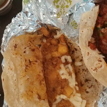 Taco Real - Potato & chorizo w/ cheese - Mexican Near Me - Houston, Texas
