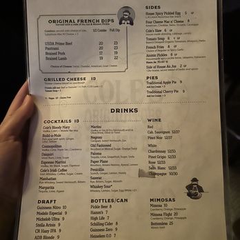 Cole's French Dip - Menu - July 2024 - Bars Near Me - Los Angeles, California Cole's French Dip - Menu - July 2024 - Bars Near Me - Los Angeles, California