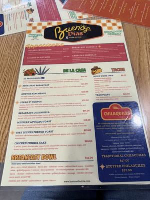 Menu photo 1 Buenos Dias Houston, TX