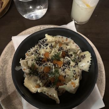 Esther's Kitchen - Rainbow trout caviar ravioli - Italian Near Me - Las Vegas, Nevada
