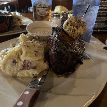 Wunsche Bros Cafe & Saloon - Pork chop and mashed potatoes. - Burgers Near Me - Spring, Texas