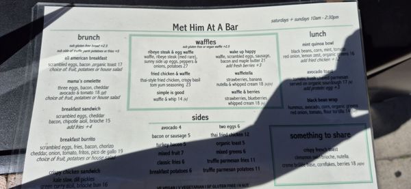 Menu photo 2 Met Him At A Bar Los Angeles, CA Menu photo 2 Met Him At A Bar Los Angeles, CA