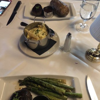 Rocco's - Filet with shared mashed potatoes and asparagus - Steakhouses Near Me - Newtown, Pennsylvania Rocco's - Filet with shared mashed potatoes and asparagus - Steakhouses Near Me - Newtown, Pennsylvania