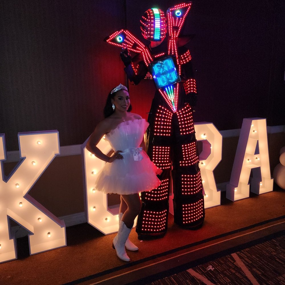 Something Simple Productions - Fun Vegas Robot posing for pictures. - DJs Near Me - San Bernardino, California Something Simple Productions - Fun Vegas Robot posing for pictures. - DJs Near Me - San Bernardino, California