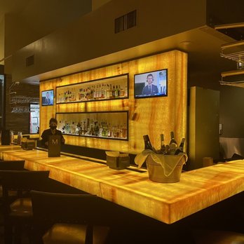 M Grill - The bar, a sight when first entering M Grill - Brazilian Near Me - Los Angeles, California
