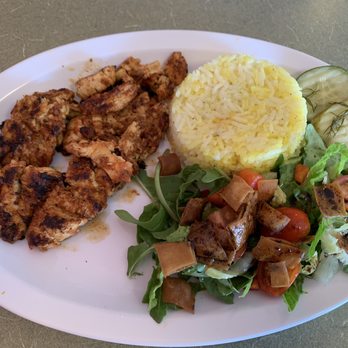 Cafe Rivkah - Chicken Tawook and Rice Lunch - Bakeries Near Me - Marietta, Georgia