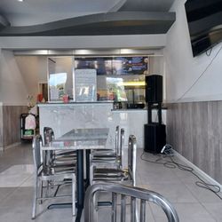 Interior of restaurant.
