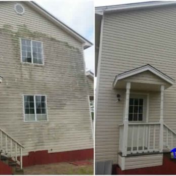 Brightastic Softwash - Before and after vinyl siding cleaning. - Pressure Washers Near Me Brightastic Softwash - Before and after vinyl siding cleaning. - Pressure Washers Near Me