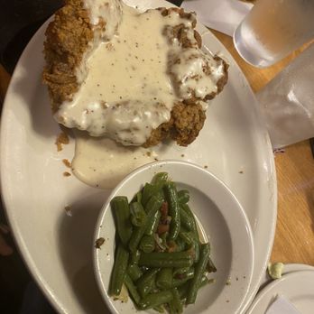 Texas Roadhouse - Chicken fried steak & green beans - Steakhouses Near Me - Lake Charles, Louisiana