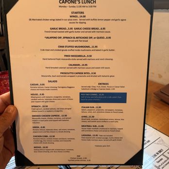 Capone's Oven & Bar - Lunch menu - Pizza Near Me - Houston, Texas