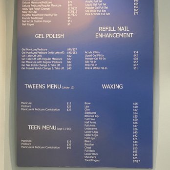 Acqua Nails - Service menu (as of July 2022) - Nail Salons Near Me - Bethesda, Maryland