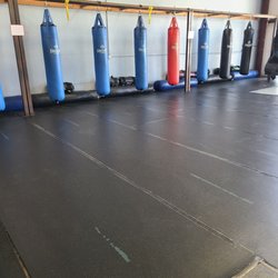 Bakersfield Boxing and Fitness Club - Many boxing bags to train with