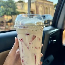 Large fresas con crema