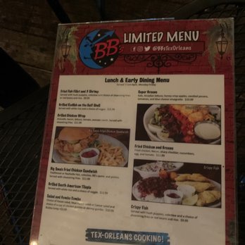 BB's Tex-Orleans - Table menu - Cajun/Creole Near Me - Houston, Texas