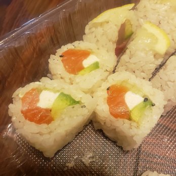 Sushi Mafia - Philly roll (salmon, cream cheese, avocado). This roll was smaller but yummy. Worth the price. - Sushi Bars Near Me - Long Beach, California Sushi Mafia - Philly roll (salmon, cream cheese, avocado). This roll was smaller but yummy. Worth the price. - Sushi Bars Near Me - Long Beach, California