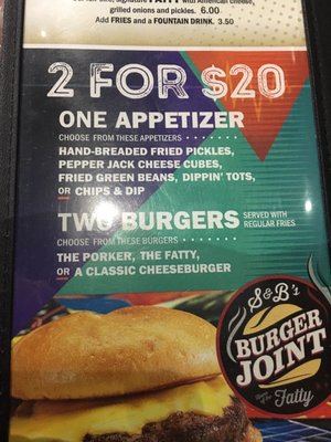 Menu photo 2 S&B's Burger Joint Mustang, OK Menu photo 2 S&B's Burger Joint Mustang, OK