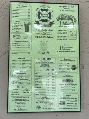 Menu photo 8 The Sea Shack Hilton Head Island, SC