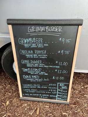 Menu photo 2 Grimm Burger Wilmington, NC