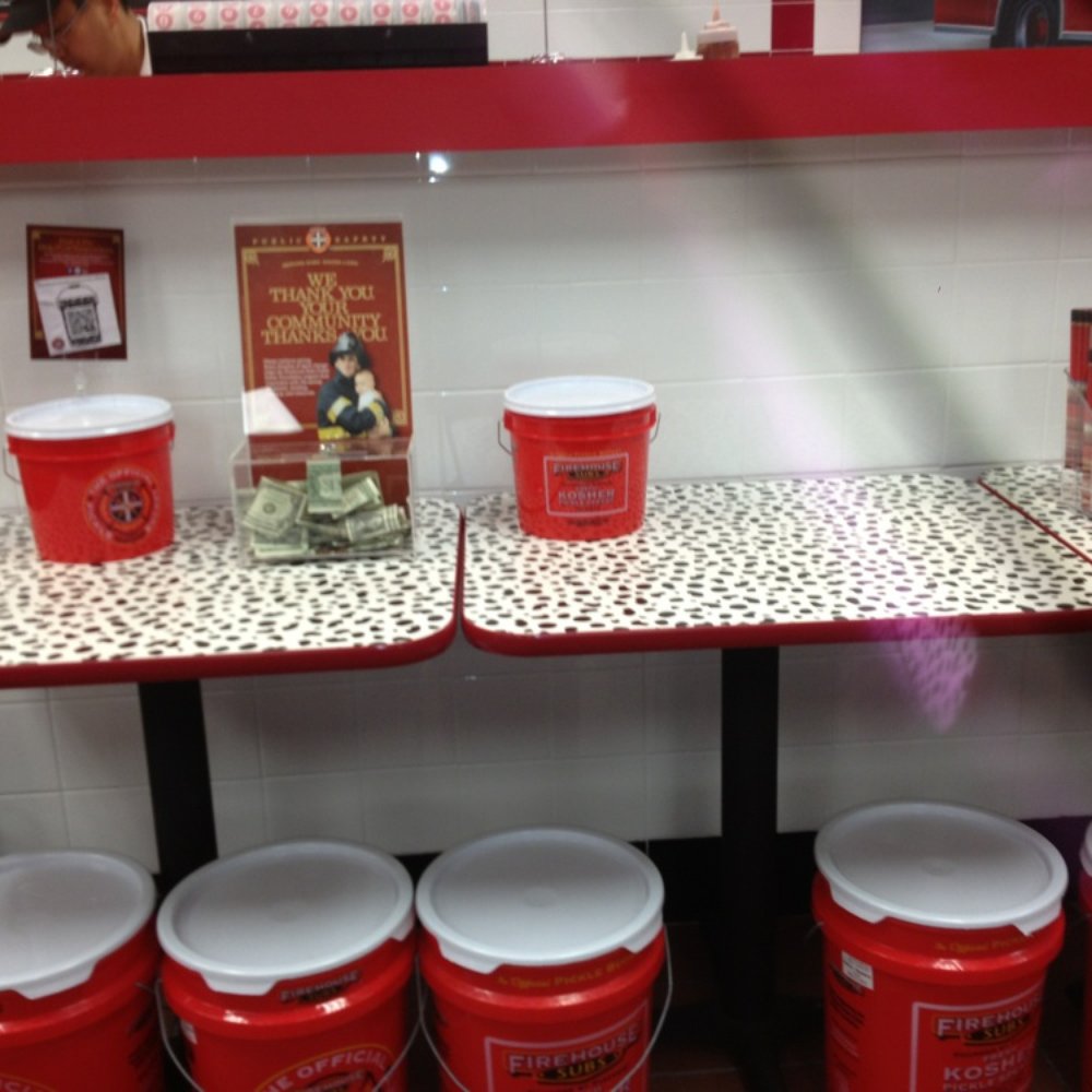 Firehouse Subs - Pickle buckets for charity!! - Delis Near Me - Chantilly, Virginia Firehouse Subs - Pickle buckets for charity!! - Delis Near Me - Chantilly, Virginia