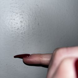 Royal Nail - Pink cuticle drilled too far into finger