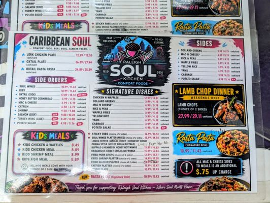 Menu photo 1 Raleigh Soul Kitchen Raleigh, NC Menu photo 1 Raleigh Soul Kitchen Raleigh, NC