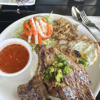 Fresca Pizza And Pasta - Rice plate with pork chop , egg & pork skin with dipping fish sauce - Pizza Near Me - Bradenton, Florida Fresca Pizza And Pasta - Rice plate with pork chop , egg & pork skin with dipping fish sauce - Pizza Near Me - Bradenton, Florida