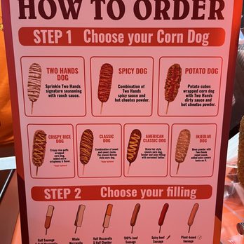 Two Hands Fresh Corn Dogs - Menu - Hot Dogs Near Me - Sugar Land, Texas Two Hands Fresh Corn Dogs - Menu - Hot Dogs Near Me - Sugar Land, Texas