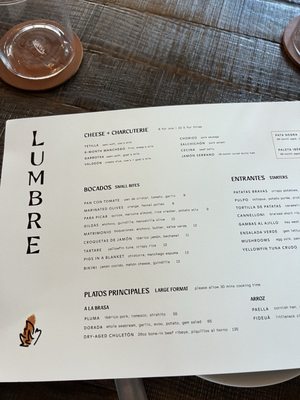 Menu photo 1 Lumbre Tampa, FL