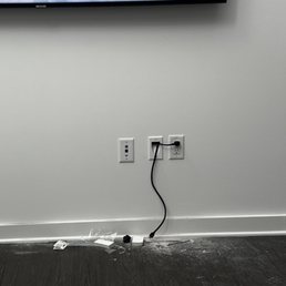 The trash and drywall dust I cleaned up after my $430 install.