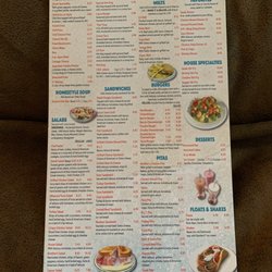Menu from August 2020
