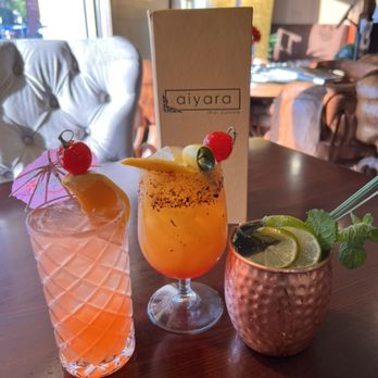 Aiyara Thai Cuisine - Trio gang: My Thai, Sriracha Margarita & Songkran Mules - Thai Near Me - Temecula, California Aiyara Thai Cuisine - Trio gang: My Thai, Sriracha Margarita & Songkran Mules - Thai Near Me - Temecula, California