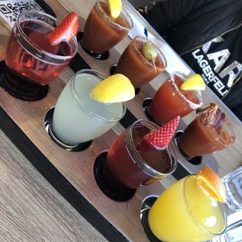 Broken Yolk Cafe - Mimosa and Bloody Mary flights - American Near Me - Glendora, California