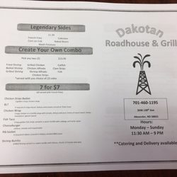 Dakotan Roadhouse & Grill - Menu