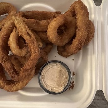 Side Betty Grill - beer battered onion rings = $11 - Burgers Near Me - Las Vegas, Nevada