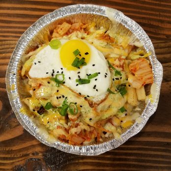 Coreanos Allston - Kimchi fritas - so big! - Korean Near Me - Allston, Massachusetts