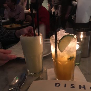Dishoom - Piña Colada and Passion fruit for two non-alcohol drinks. The piña colada was exceptional - Indian Near Me - London, XGL Dishoom - Piña Colada and Passion fruit for two non-alcohol drinks. The piña colada was exceptional - Indian Near Me - London, XGL