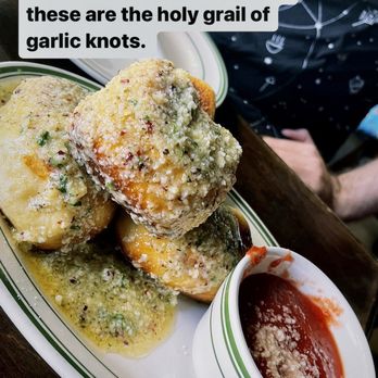 Pizza Bruno - Garlic Knots with Sauce - Pizza Near Me - Orlando, Florida Pizza Bruno - Garlic Knots with Sauce - Pizza Near Me - Orlando, Florida
