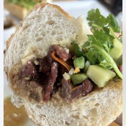 Pho Town - Pork Vietnamese Baguette Sandwich with Pork Slices BBQ