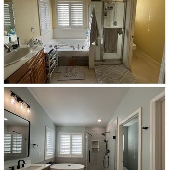 Driven Construction - Master bath (before and after) - General Contractors Near Me - Fremont, California