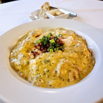 Gryphon Tea Room - This is the Shrimp and Grits dish. It was absolutely amazing. - Tea Rooms Near Me - Savannah, Georgia Gryphon Tea Room - This is the Shrimp and Grits dish. It was absolutely amazing. - Tea Rooms Near Me - Savannah, Georgia