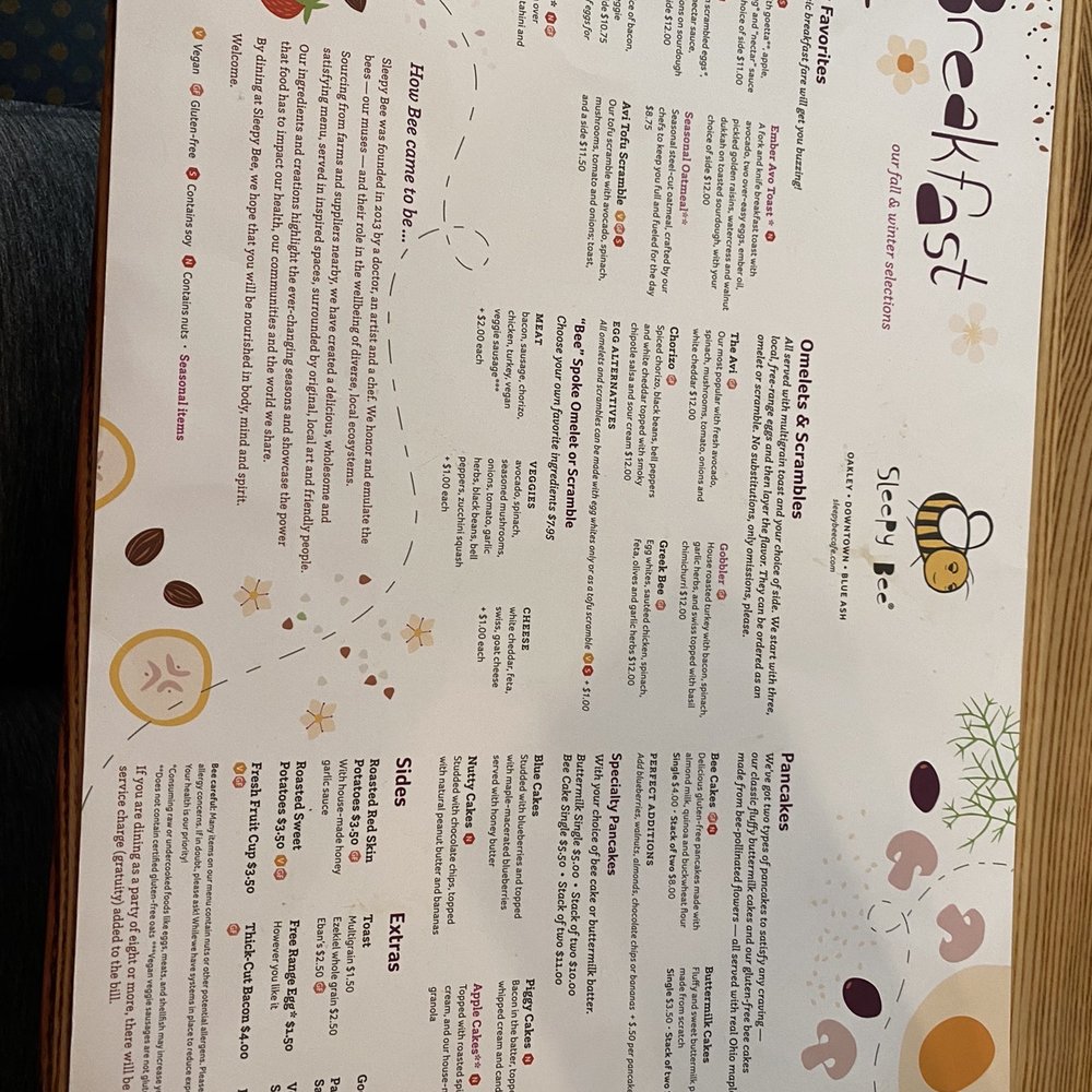 Sleepy Bee Cafe - Blue Ash - Breakfast menu - Breakfast & Brunch Near Me - Blue Ash, Ohio
