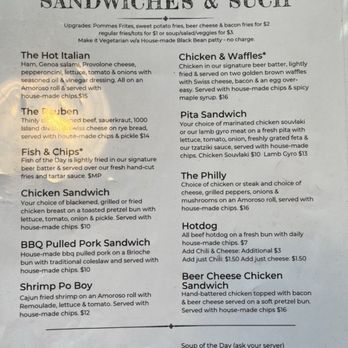 Grill 309 - Sandwich menu - Bars Near Me - Culpeper, Virginia