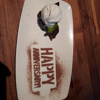 Yard House - Happy anniversary dessert from the Yard House very cool! - New American Near Me - Honolulu, Hawaii Yard House - Happy anniversary dessert from the Yard House very cool! - New American Near Me - Honolulu, Hawaii