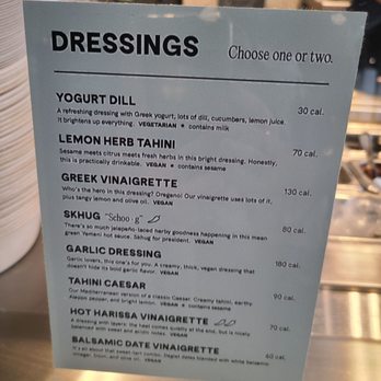 CAVA - Dressings - Salad Near Me - San Antonio, Texas CAVA - Dressings - Salad Near Me - San Antonio, Texas